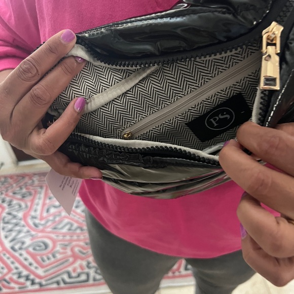 Patent Bum Bag, Pretty Simple, Black, NWT - Picture 6 of 13